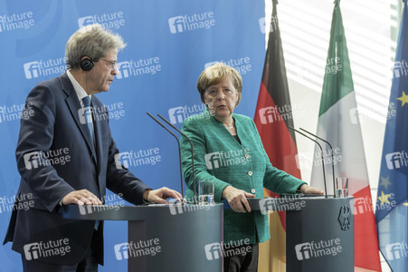 Pressekonferenz mit Angla Merkel und Paolo Gentiloni in Berlin