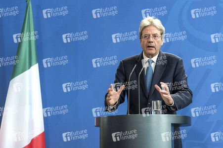 Pressekonferenz mit Angla Merkel und Paolo Gentiloni in Berlin