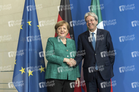 Pressekonferenz mit Angla Merkel und Paolo Gentiloni in Berlin