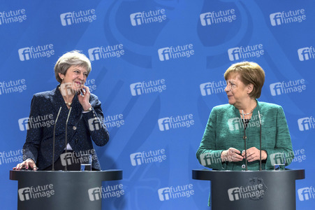 Pressekonferenz mit Angla Merkel und Theresa May in Berlin