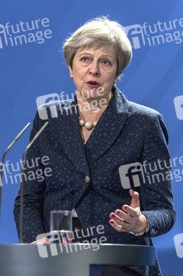 Pressekonferenz mit Angla Merkel und Theresa May in Berlin