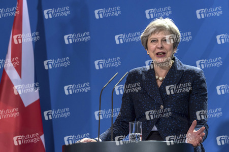 Pressekonferenz mit Angla Merkel und Theresa May in Berlin