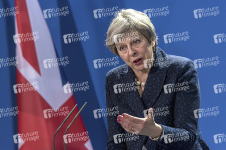 Pressekonferenz mit Angla Merkel und Theresa May in Berlin