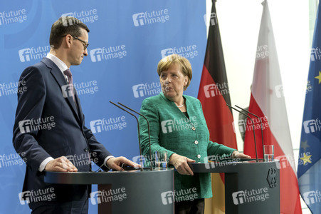 Pressekonferenz mit Angla Merkel und Mateusz Morawiecki in Berlin
