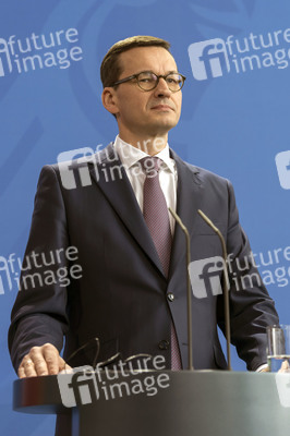 Pressekonferenz mit Angla Merkel und Mateusz Morawiecki in Berlin