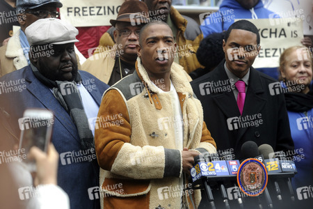 Protestaktion mit Ja Rule gegen die NYCHA in New York