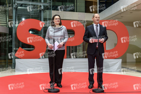 Pressekonferenz zur Vorstellung der Minister der SPD in der zukünftigen Regierung in Berlin