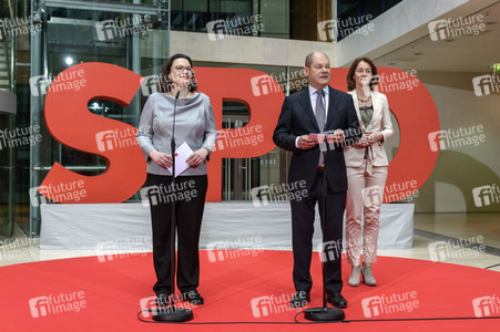 Pressekonferenz zur Vorstellung der Minister der SPD in der zukünftigen Regierung in Berlin