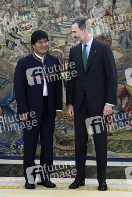 König Felipe empfängt Evo Morales in Madrid