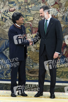 König Felipe empfängt Evo Morales in Madrid