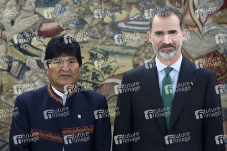 König Felipe empfängt Evo Morales in Madrid