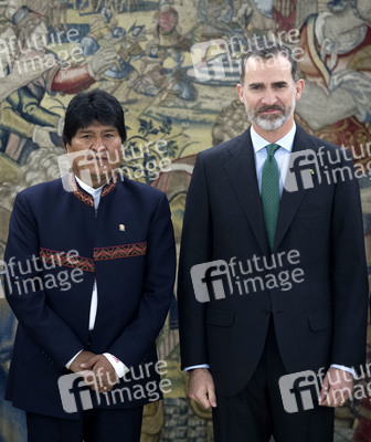 König Felipe empfängt Evo Morales in Madrid