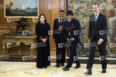 König Felipe empfängt Evo Morales in Madrid