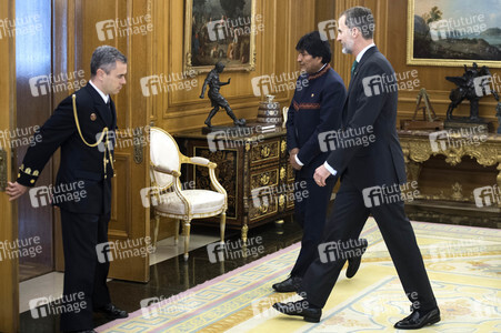 König Felipe empfängt Evo Morales in Madrid