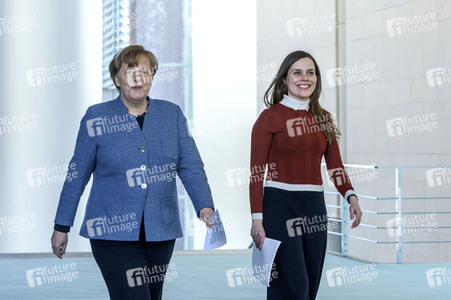 Pressekonferenz mit Angla Merkel und Katrin Jakobsdóttir in Berlin