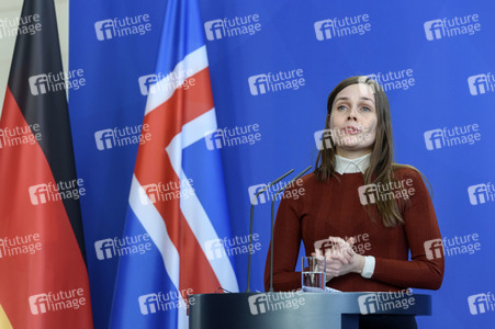 Pressekonferenz mit Angla Merkel und Katrin Jakobsdóttir in Berlin