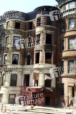 Filmset von 'Motherless Brooklyn' am Tag nach dem Brand in New York