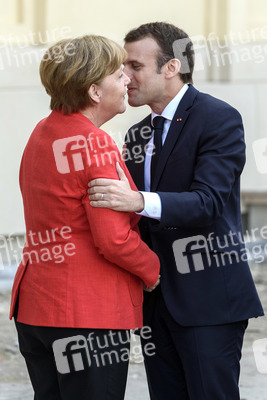Angela Merkel emfpängt Emmanuel Macron in Berlin