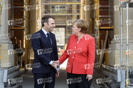 Angela Merkel emfpängt Emmanuel Macron in Berlin