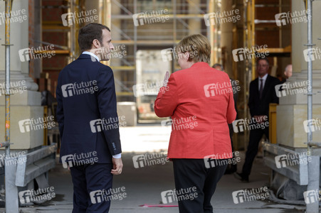 Angela Merkel emfpängt Emmanuel Macron in Berlin