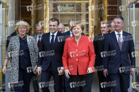 Angela Merkel emfpängt Emmanuel Macron in Berlin
