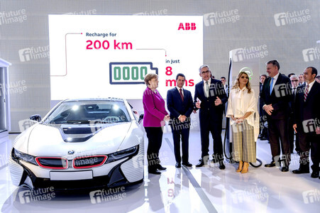 Eröffnungsrundgang der Kanzlerin auf der Hannover Messe 2018