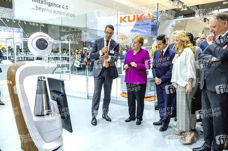 Eröffnungsrundgang der Kanzlerin auf der Hannover Messe 2018