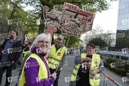 Amazon Mitarbeiter Demonstration in Berlin