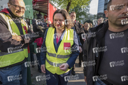 Amazon Mitarbeiter Demonstration in Berlin