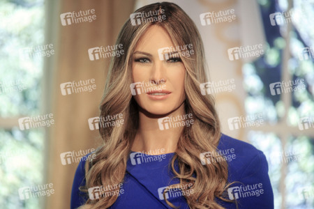 Enthüllung der Wachsfigur von Melania Trump in New York