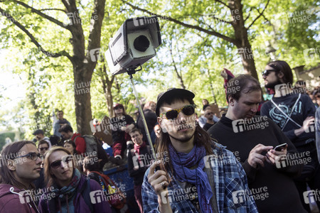 1. Mai Demo im Grunewald in Berlin