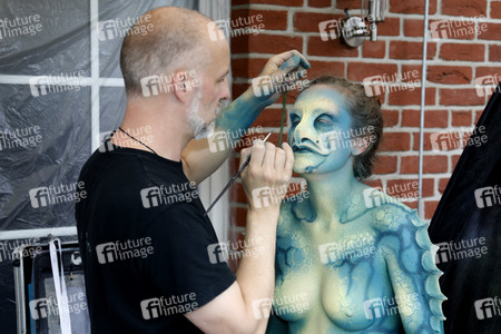 GEEK ART: See-Kreatur / Sea Creature Bodypainting