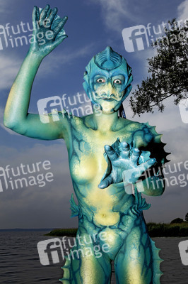 GEEK ART: See-Kreatur / Sea Creature Bodypainting