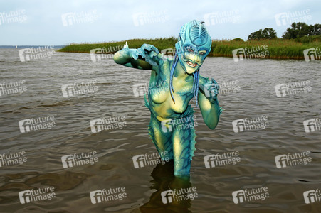 GEEK ART: See-Kreatur / Sea Creature Bodypainting