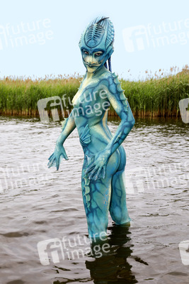 GEEK ART: See-Kreatur / Sea Creature Bodypainting