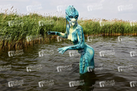 GEEK ART: See-Kreatur / Sea Creature Bodypainting