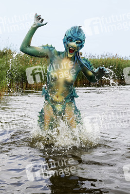 GEEK ART: See-Kreatur / Sea Creature Bodypainting
