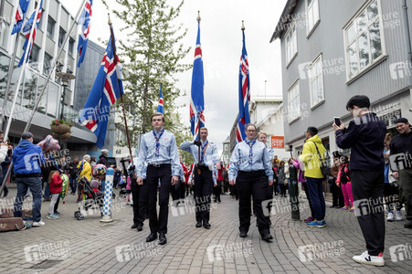 Feier zum isländischen Unabhängigkeitstag in Reykjavik