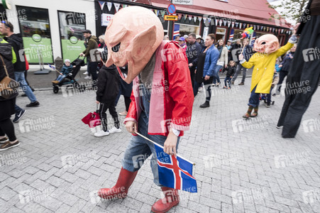 Feier zum isländischen Unabhängigkeitstag in Reykjavik
