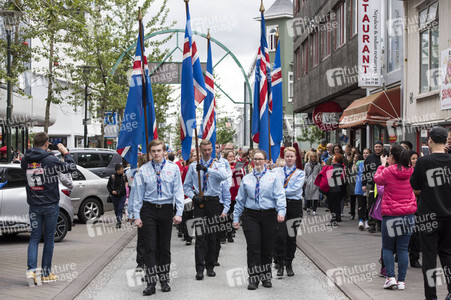 Feier zum isländischen Unabhängigkeitstag in Reykjavik