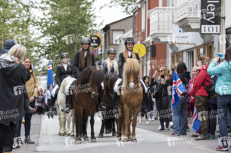 Feier zum isländischen Unabhängigkeitstag in Reykjavik