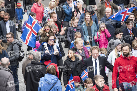 Feier zum isländischen Unabhängigkeitstag in Reykjavik