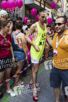 Heeled Shoes Wettlauf auf der Madrid Gay Pride 2018