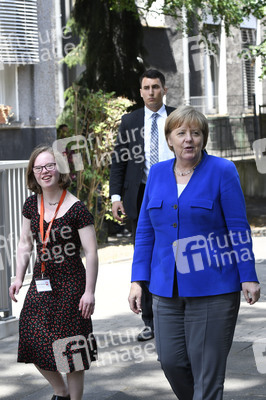 Angela Merkel besucht Caritas Zentrum in Köln