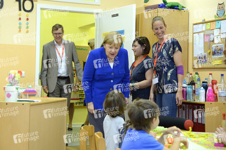 Angela Merkel besucht Caritas Zentrum in Köln