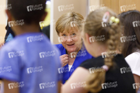 Angela Merkel besucht Caritas Zentrum in Köln