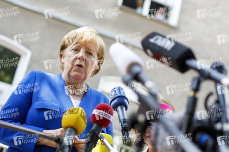Angela Merkel besucht Caritas Zentrum in Köln