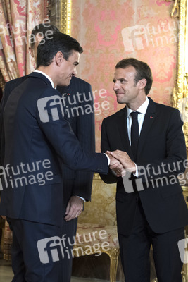 Empfang von König Felipe und Präsident Macron in Madrid