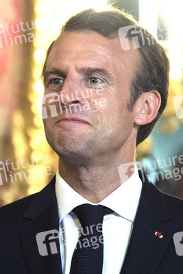 Empfang von König Felipe und Präsident Macron in Madrid