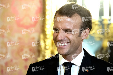 Empfang von König Felipe und Präsident Macron in Madrid
